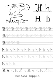Znalezione obrazy dla zapytania: nauka pisania liter h